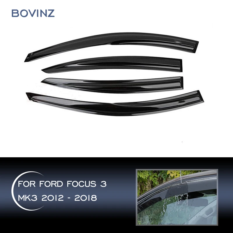 

Автомобильный оконный щиток, козырек от ветра, солнца и дождя, вентиляционные навесы, навесы для Ford Focus 3 MK3 2012-2018, боковые ветрозащитные щитки, эффекторы