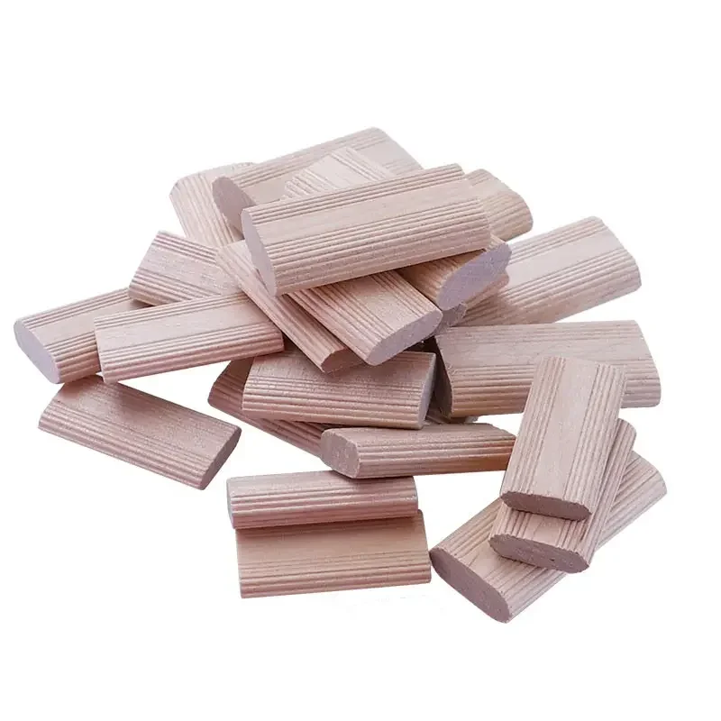 Domino de Madeira Maciça Móveis Splicing Conector para Carpintaria Marcenaria Madeira Faia Prego Cork Bloco Parafuso Board Tenon 50 Pcs