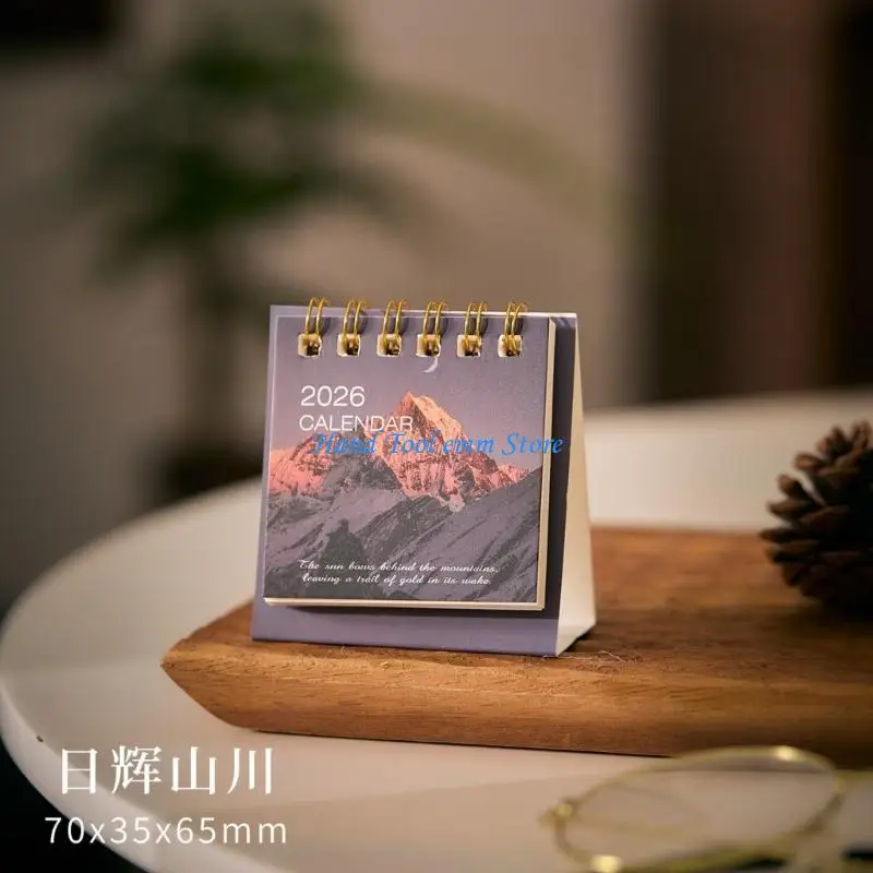 H37F Small 2026 Desktop Calendar 19 Month Runs from Jun 2025 to Dec 2026 for Office