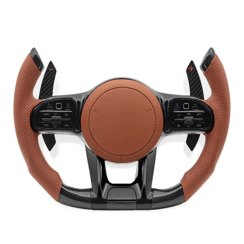 

For Mercedes Benz AMG W166 W167 W177 W205 W213 W222 W221 GLC GLE GLB GLA C63 G63 G63S E300 E220 Sport Racing Car Steering Wheel
