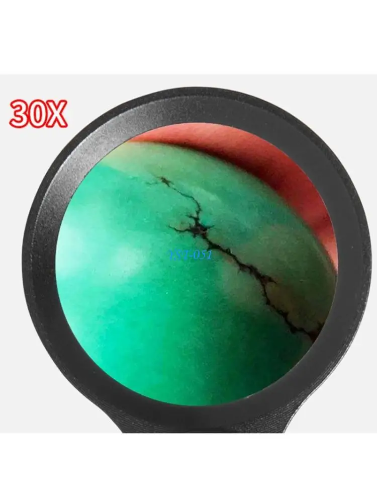 Loupe portative pliable E15A, lentille grossissante 30X pour l'inspection des bijoux