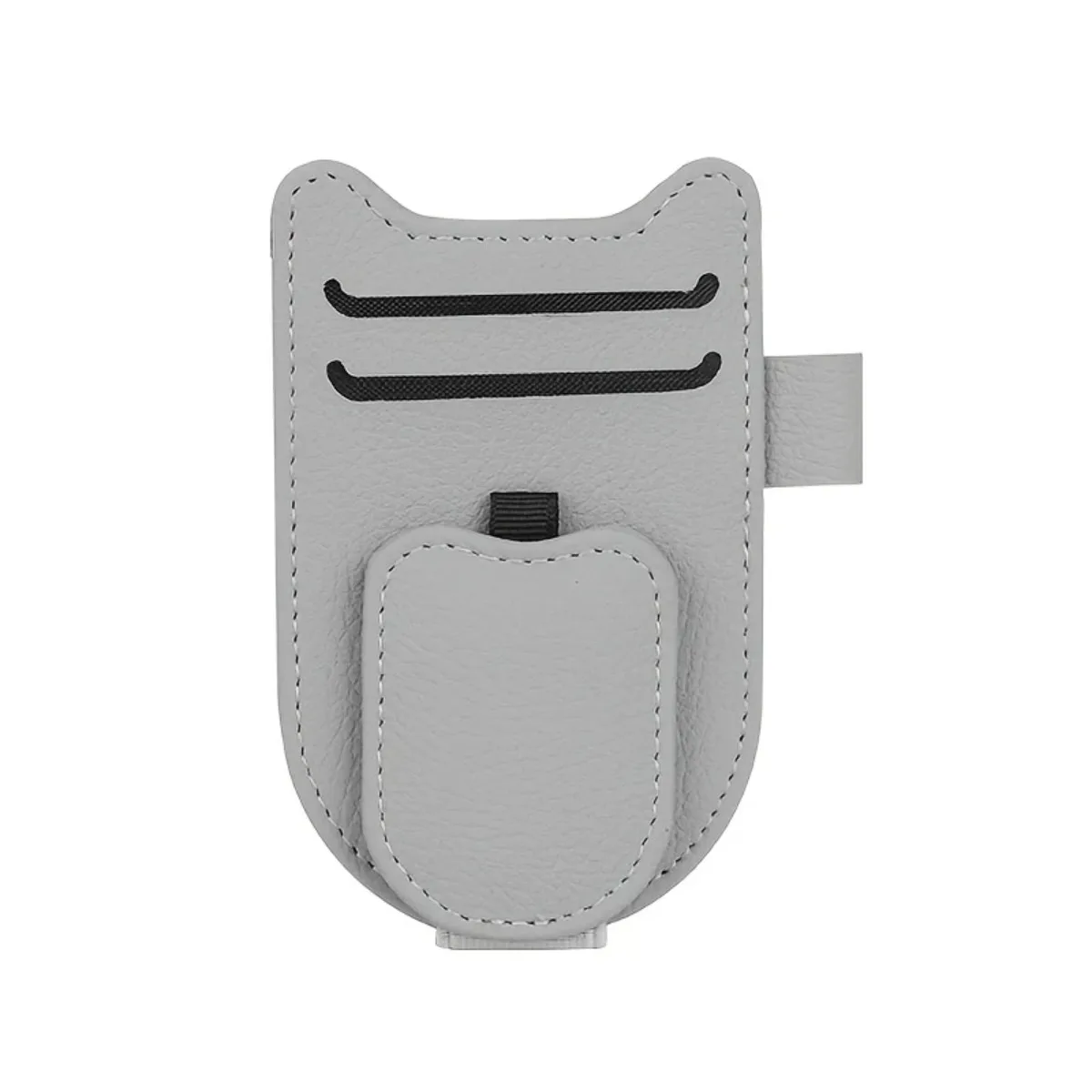 Katzenohr-Sonnenblenden-Organizer aus PU-Leder, multifunktionales Autozubehör, kompakter Halter für Brillen, Karten, Stifte – Detail 11
