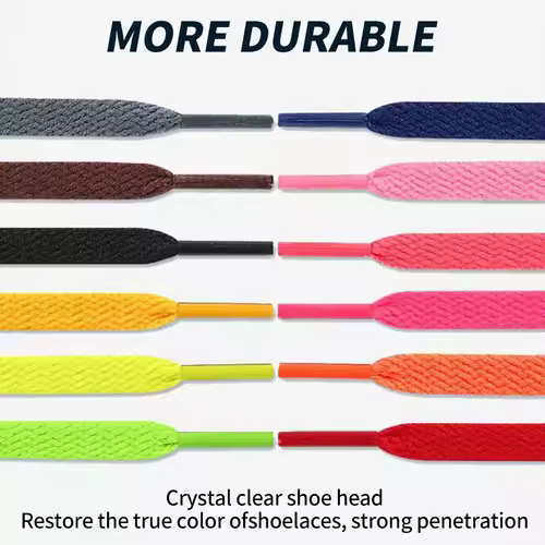 60cm~180cm Thicken Laces for Sneakers No Elasticity Flat Shoelaces Colored Shoe Laces for Shoes Classic Soft Shoestrings - Image 3