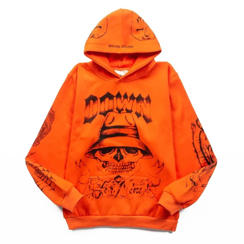 New Autumn And Winter Fashion Trend Dark Style Y2k Hooded Sweatshirt Unisex American Street Casual Loose High Quality Hoodie Men