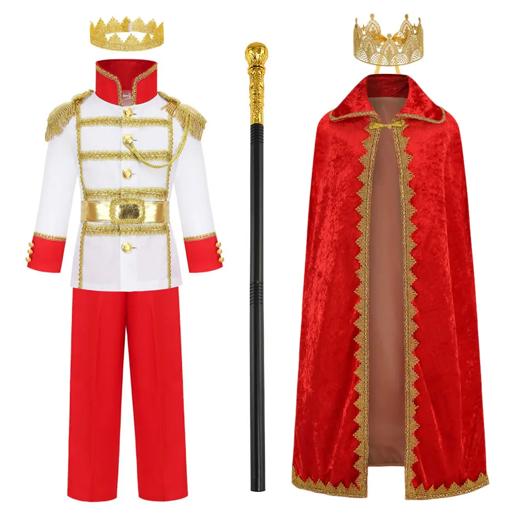Carnival Phillip Frog Prince Boys Party Outfit Halloween Eric Cosplay Flynn Rider Medieval Knight Beast Prince Charming Costumes view 3