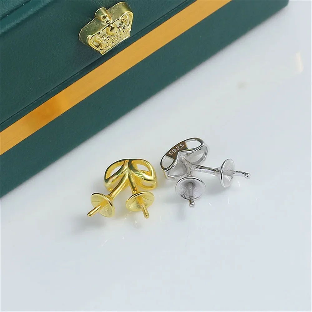 

Подвеска из стерлингового серебра 925 пробы с жемчугом, DIY пустая ободок, чашка, ювелирные изделия для рукоделия, фурнитура для подвески с полыми зубцами