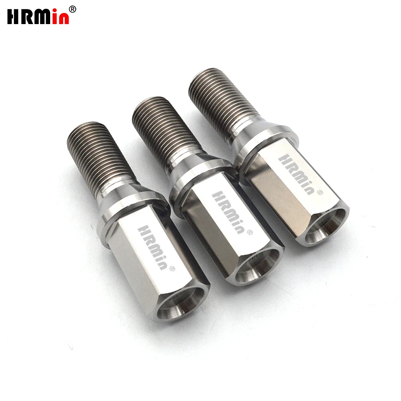 HRMin wheel hub bolt M12*1.25*28-45mm Gr.5 titanium cone seat Long head titanium bolt For Fiat Peugeot Citroe