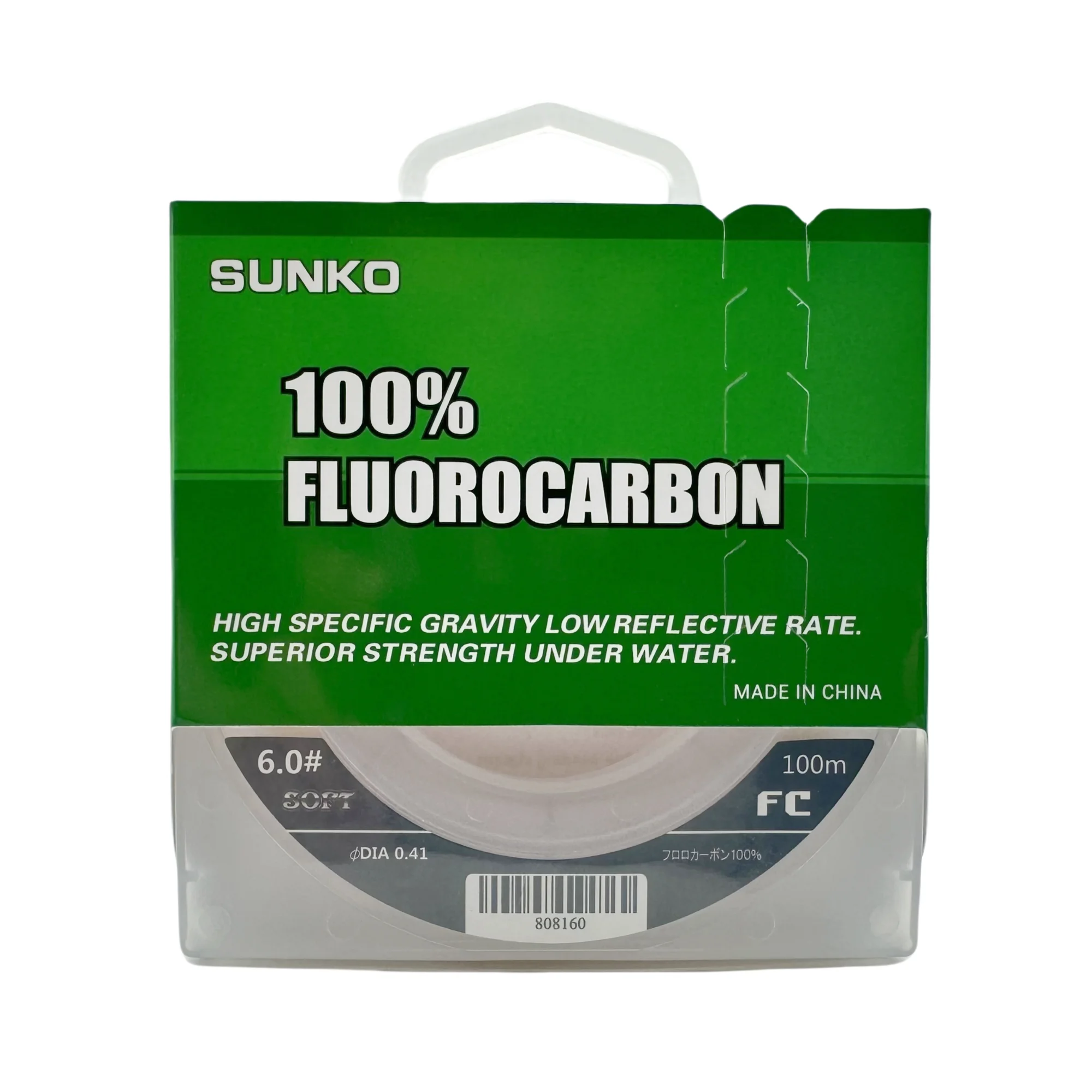 SUNKO-sedal de pesca de fluorocarbono de alta sensibilidad, líder en carbono duradero, Ideal para agua dulce y salada