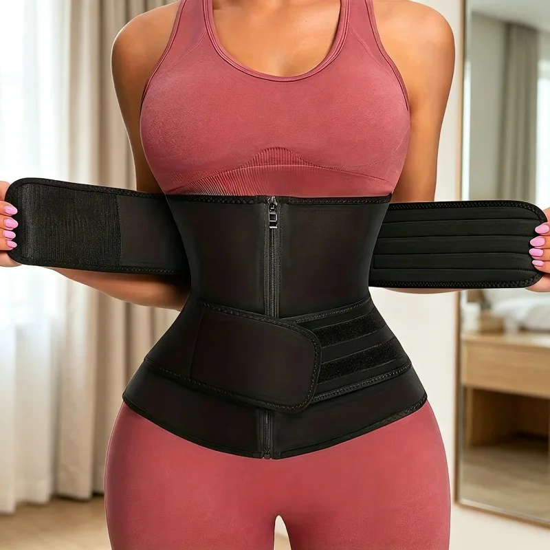 cinta-modeladora-para-mulheres-faixa-de-suor-pos-parto-com-ziper-cinta-de-controle-abdominal-para-exercicios-e-treinos