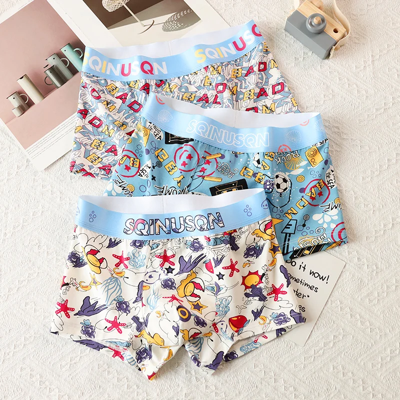 Sports men's underwear boxers men's shorts underwear fitness waist breathable cotton men's pajamas