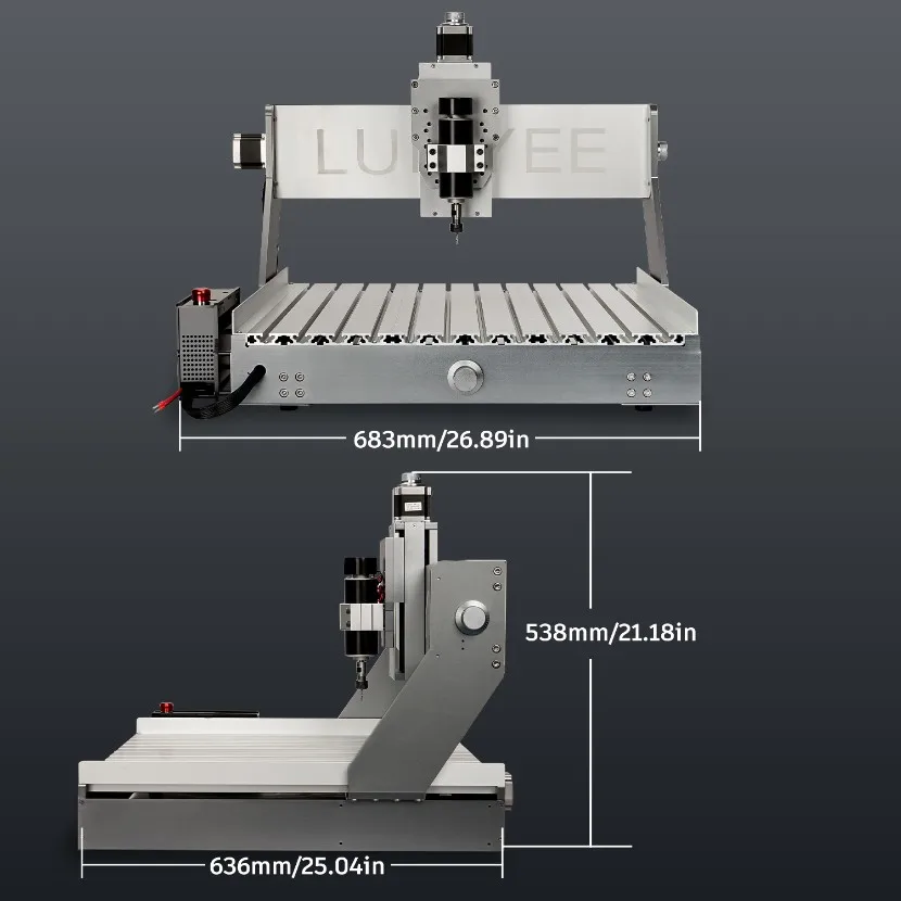 LUNYEE High Speed 5000mm/min 4040 DIY Mini Desktop Engraving Machine CNC Router With 500W Spindle For Wood Carving