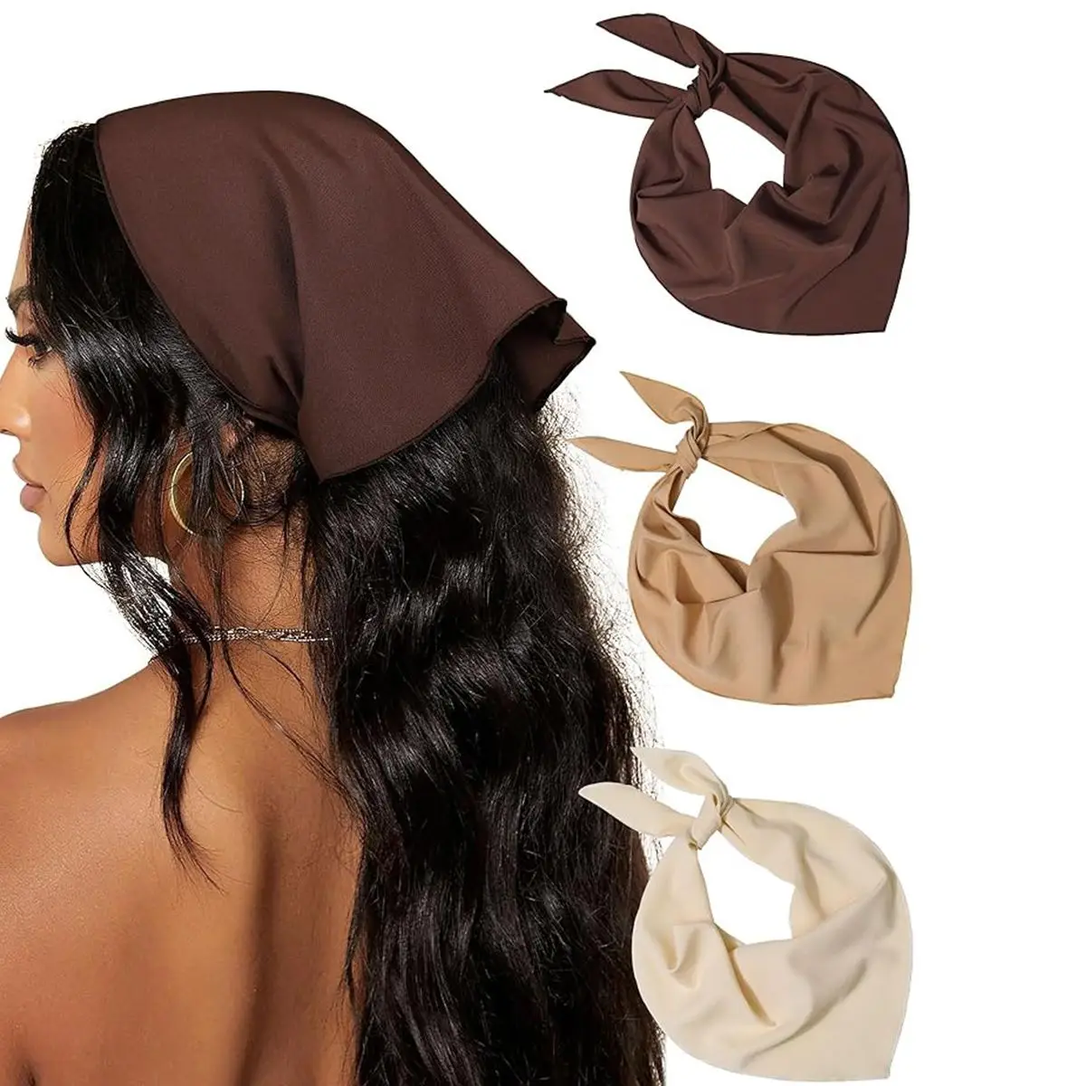 

AWAYTR Solid Color Turban Hairbands Fashion Headband Women Elegant Black White Headwarps Girls Bandana Hair Accessories