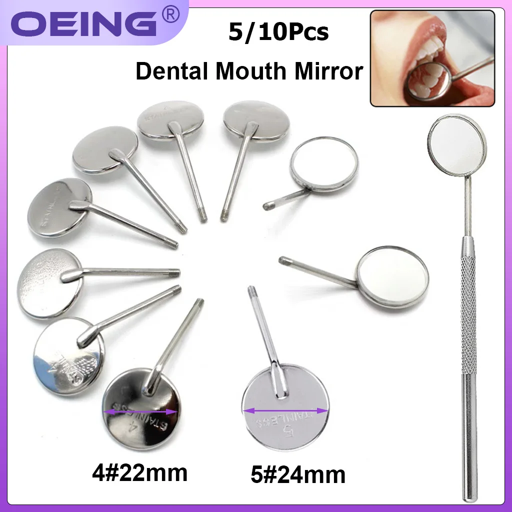 

1 Set Dental Mouth Mirror Reflector Dentist Equipment Stainless Steel Dental Material Inspection Mouth Mirror Oral Care Tools