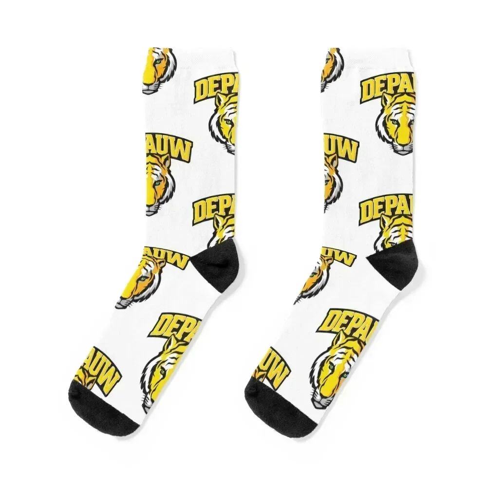 

Depauw University Tigers Socks Stockings Christmas hip hop gifts Men Socks Women's