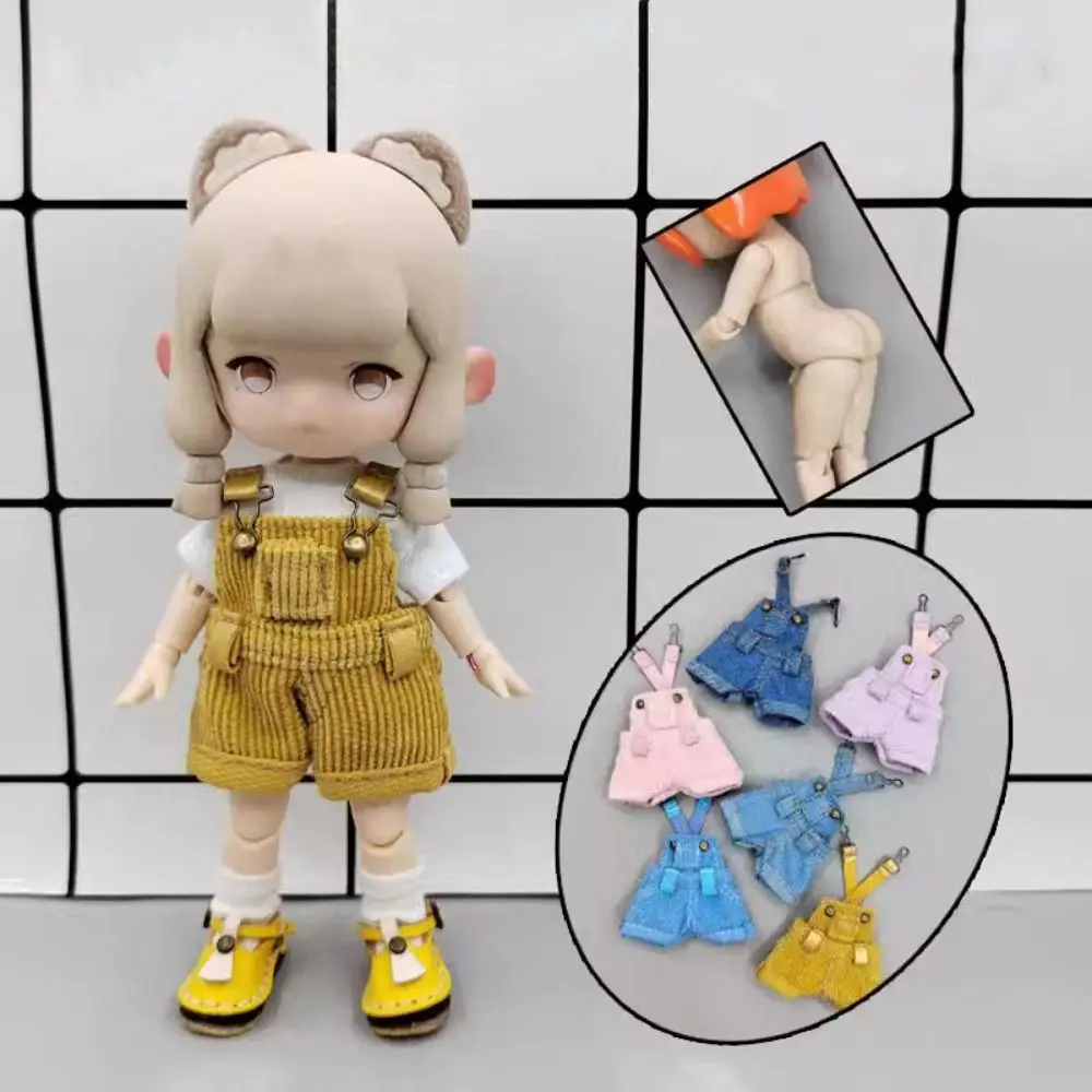 

8 Colors Fashion Clothes T-shirt Mini Cute Fashion Pants Denim Trousers for 1/11 OB11/Obitsu11Dolls/1/12Bjd 1/11 OB11 Dolls