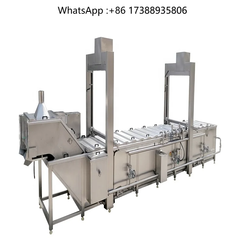Precooking Conveyor Belt Continuous Mussels Blanching Machine