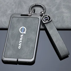 Car Leather Smart NFC Card Key Case Cover Shell Holder Keychain Bag For Volvo EM90 EX30 2024 Polestar Key Protection Accessories