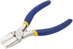 Double Nylon Jaw Pliers Carbon Steel Flat Nose Pliers with Adhesive Jaws for DIY Jewelry Making Bending Beading Wire Craft Tools