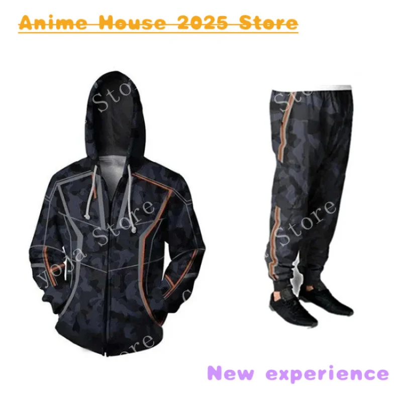 2025 animation costume Tony Stark cosplay costume iron men casual sweatshirt/pants camouflage hoodie jacket