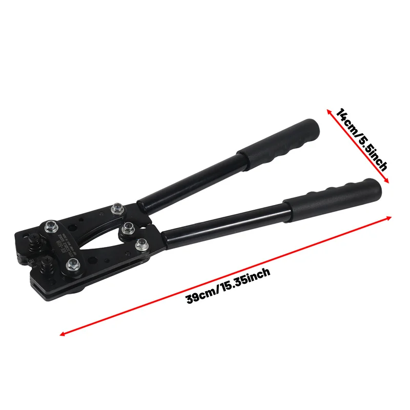 HX-50B 6-50mm² Batteriekabel-Crimpzange für AWG 10-1/0 Hochleistungs-Kabelschuh-Rohrklemmen-Crimpwerkzeug Sechskant-Crimpzange – Detail 5