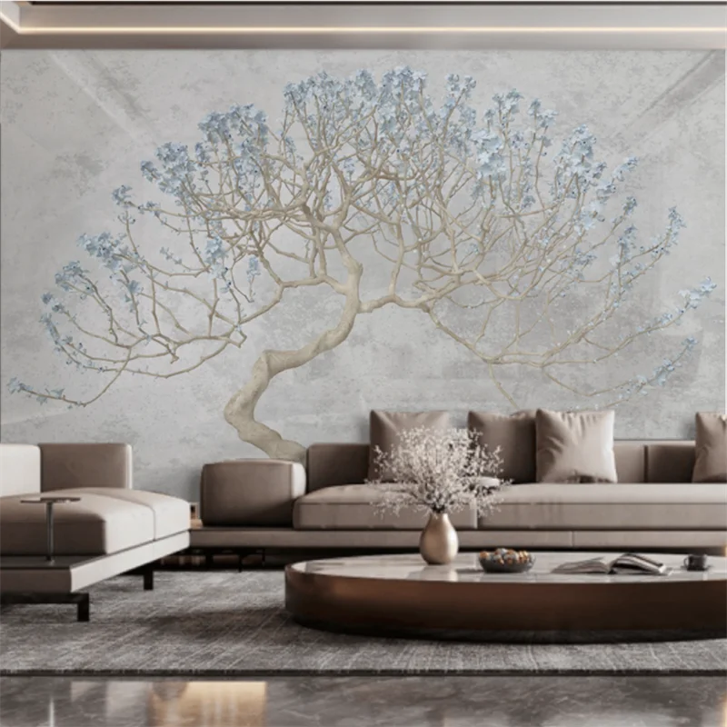 

Custom 3d mural a flowering tree floral branch wallpaper Nordic living room bedroom TV background wall decorative painting Обои