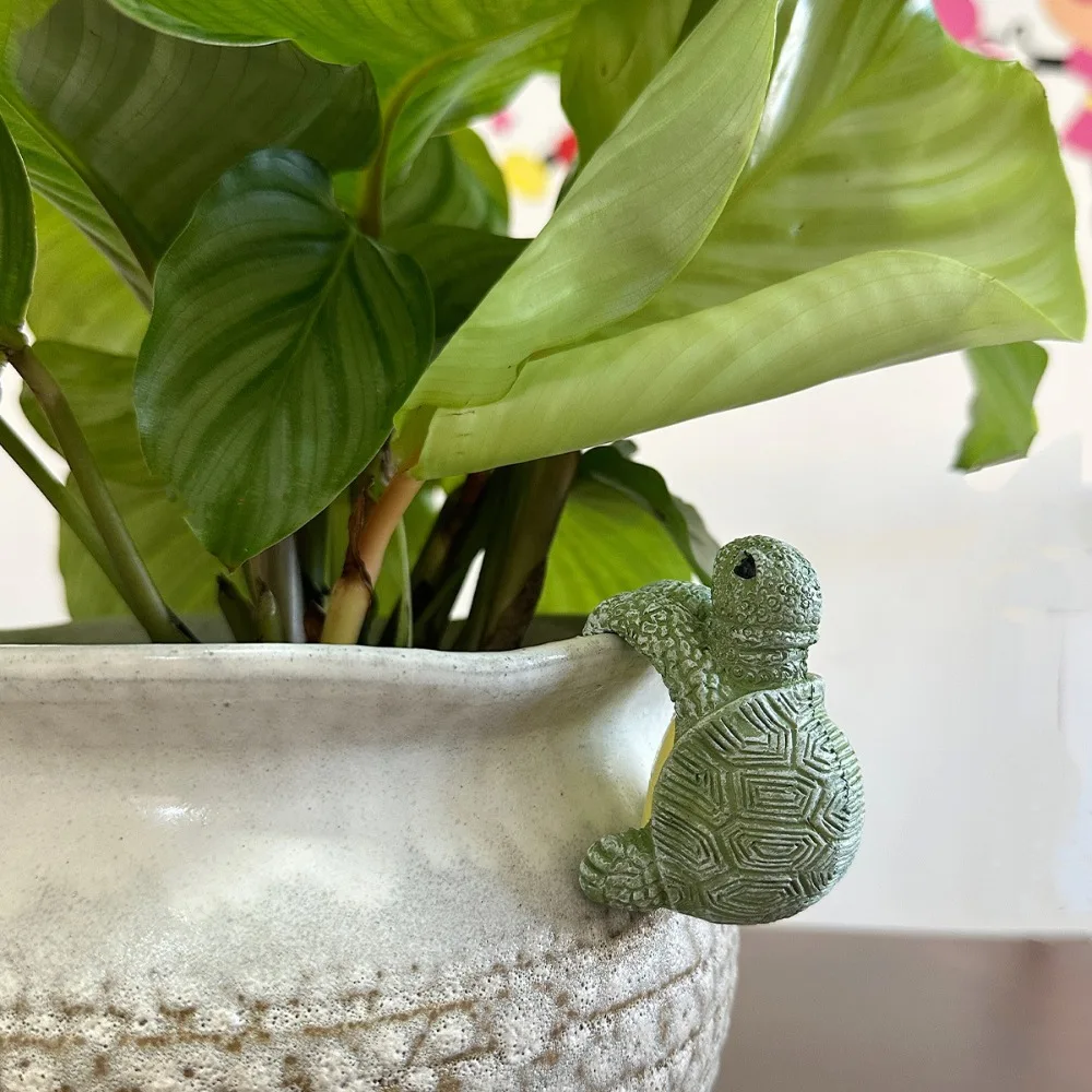 Unique Resin Turtle Statues Simulation Animal Statues Pot Decoration Balcony