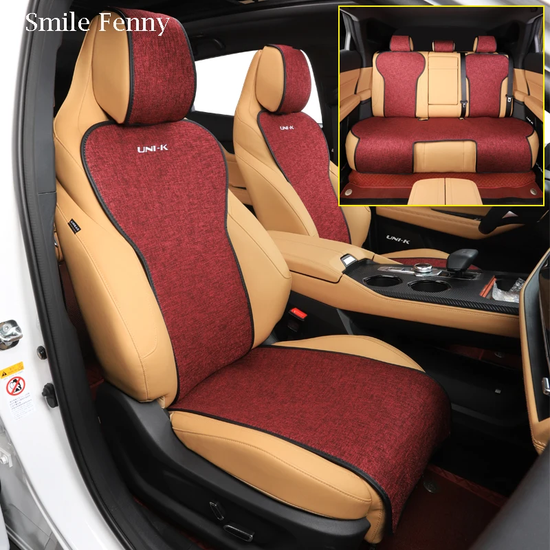 For Changan UNI-K 2021 2022 Accessories Ice Silk Linen Seat Cushion Breathable Car Seat Cushion All Seasons Ptotection Mats