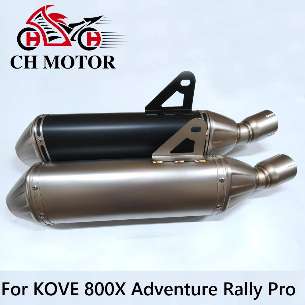 CHMotor Motorrad-Auspuffschalldämpfer Escapes Para Motos für KOVE 800X 800 X Adventure mit DB Killer 60 mm Leitung