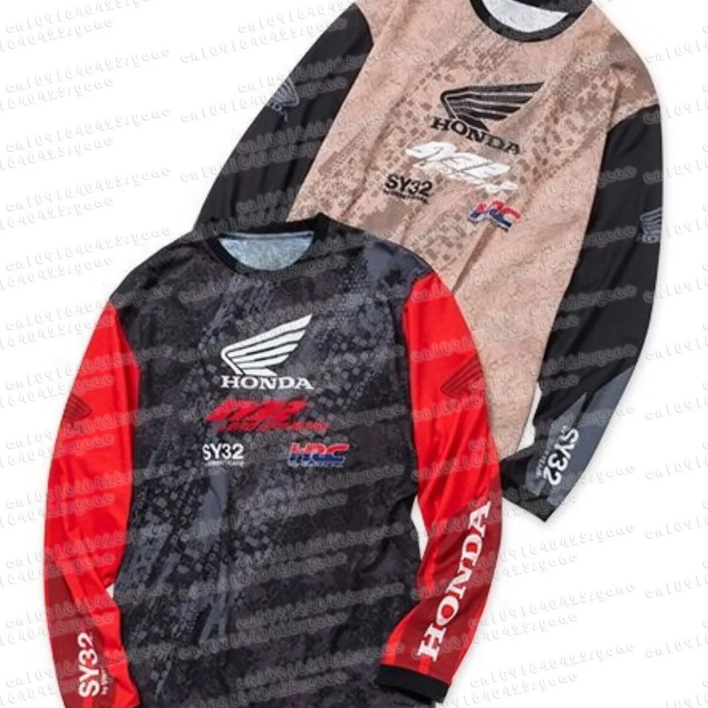 

Honda Racing Team 2025 года, ретро хип-хоп, повседневная одежда с длинным рукавом для мужчин и женщин, модная удобная спортивная одежда, топ для любителей мотоциклов