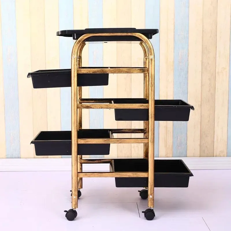 Retro Hair Salon Trolley Barber Shop Beauty Cart for Perm Dyeing Tools Bar Cart Special Offer Free Shipping Professional