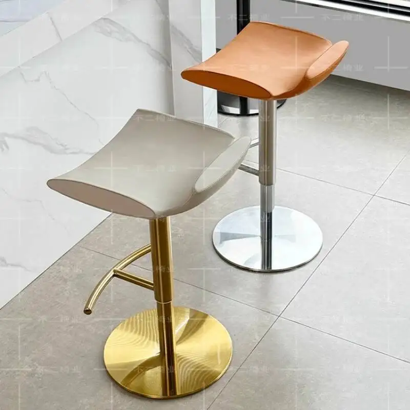 

Italian Bar Stool Minimalist Bar High Chair Simple Home Restaurant Island Leisure Chairs Modern Lift Front Desk Chairs