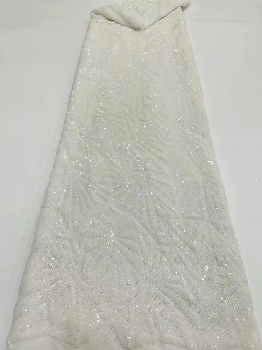 

5 Yards Tulle Lace African Lace Fabric With Sequins Fabric High Quality Nigerian French Mesh Net Lace Fabrics For Wedding Party