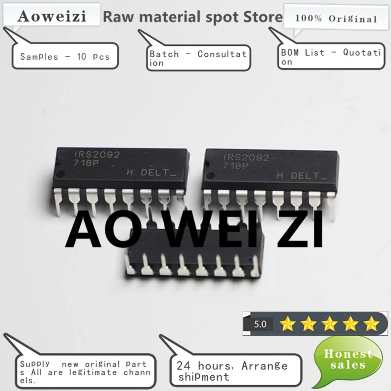 Aoweizi  2017+ 5-10PCS IRS2092 IRS2092PBF DIP-16 Audio amplifier chip 100%New Original