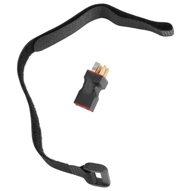 

-FDDT Remote Control Car Accessories Dual Battery Connector T-Shaped Adapter With Fixing Strap For XLH 9125 RC Accessories