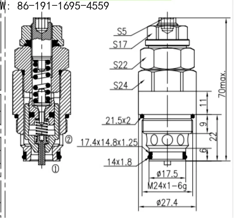 

Hydraulic Relief Valve XDYF20-03 Pressure Pilot Operated Multi-way Relief Valve Manually Adjustable Safety Valve