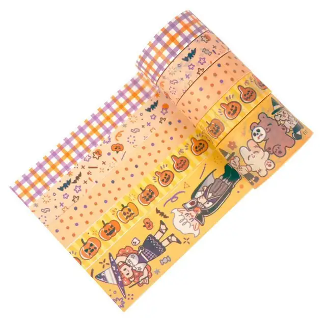 11Pcs Halloween Paper Tape DIY Diary Album Journal Scrapbooking Decoration Halloween Decorative Stickers DIY Handbook Material 3