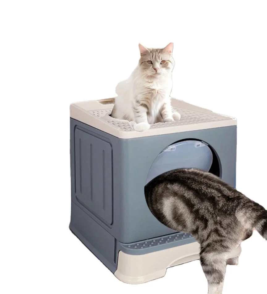 Fully Enclosed Oversized Deodorization and External Base Top Entry Type Cat Litter Box