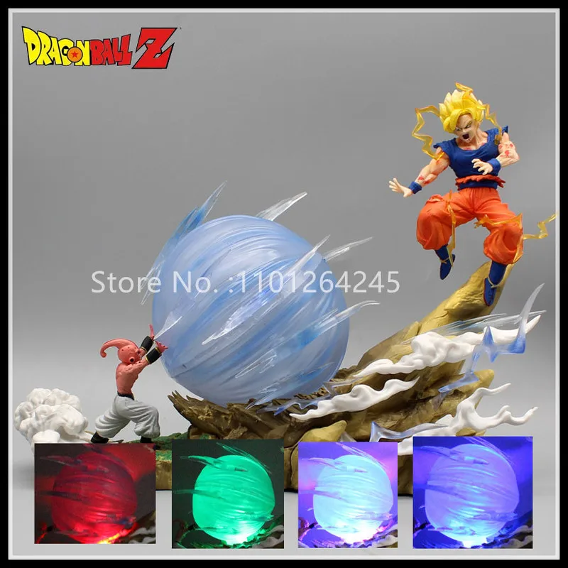 20cm Anime Dragon Ball Son Goku Vs Majin Buu Battle Figurine Dbz Gk Statue Pvc Action Figures Collection Model Doll Toys Gift