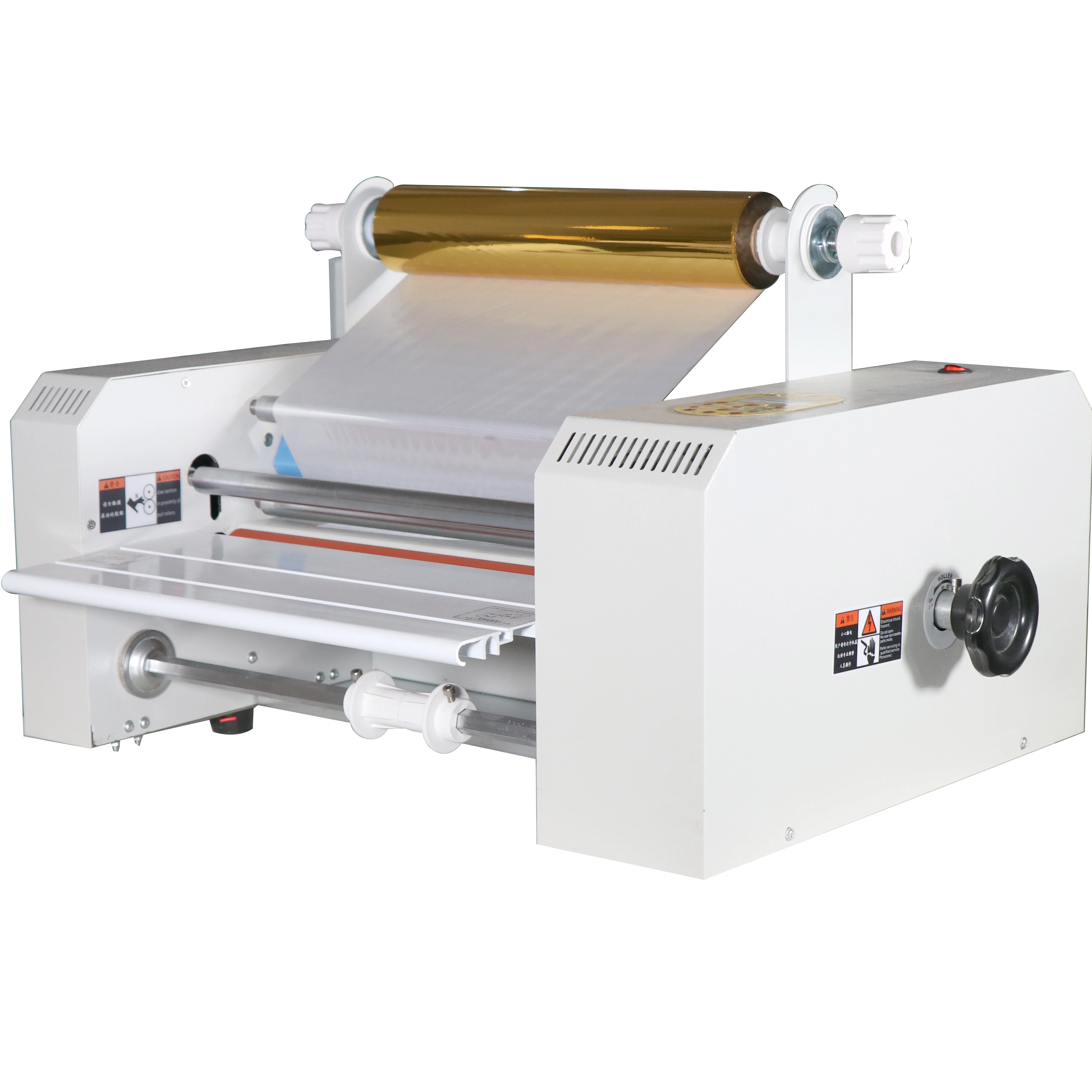 

CYFL370C FOIL STAMPING MACHINE THERMAL LAMINATOR DOUBLE LAMINATING STEEL ROLLER FOR OFFICE USE