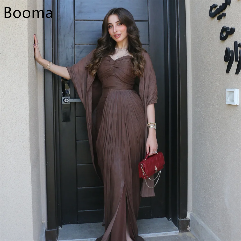 

Booma Mermaid Shiny Long Pleat Evening Dresses Formal Party Gowns for Women Side Split Elegant Prom Gown Customize 2025