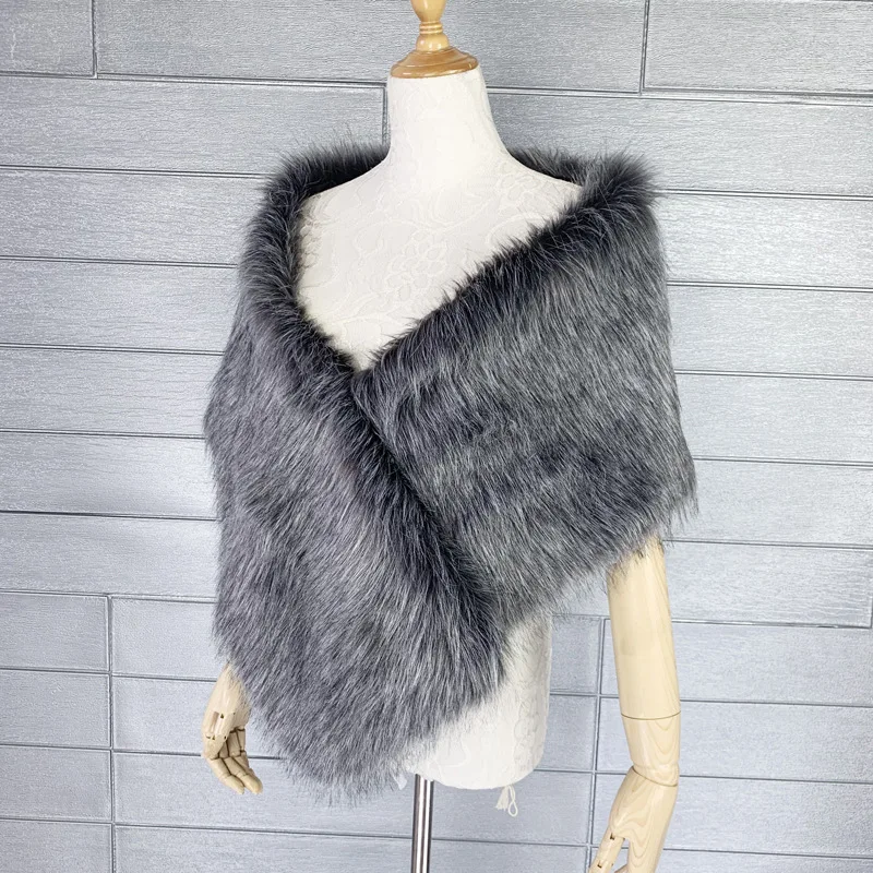 Fur Dress Cuff Long Fur Nightclub Shawl Imitation Evening Cape