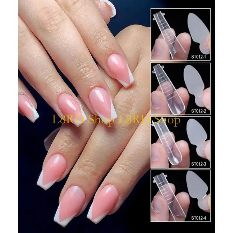 L8rd 24pcs/Bag Nägel Formular Nagelaufkleber Maniküre Acrylvorlagen Nagel