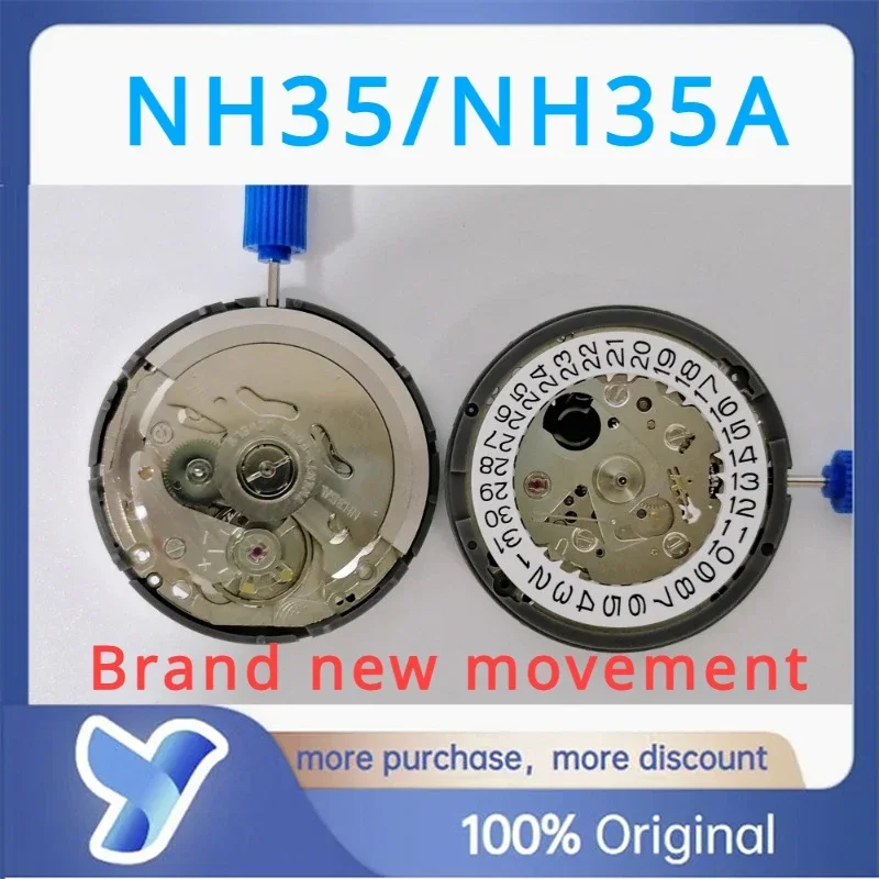 Original japão nh35 nh35a seiko relógio movimento acessórios novo movimento mecânico três agulhas precisão totalmente automática