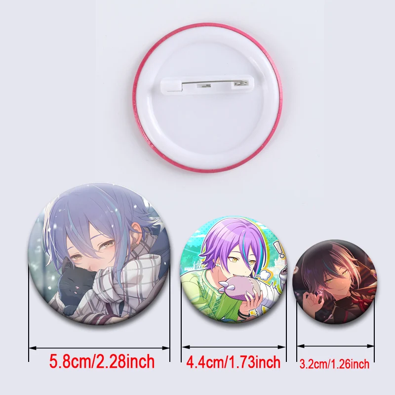 شارة على شكل رسوم كرتونية Tenma Tsukasa Kamishiro Rui Project دبابيس على ظهره ديكور دبابيس أنيمي مستديرة لإكسسوارات الهدايا والمجوهرات #6