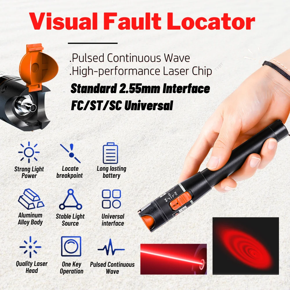 Fiber Optic Visual Fault Locator Fibra continuity tester Red Laser Pen 10mw 20mw 30mw 50mw 60mw 80mw  Original Factory Direct