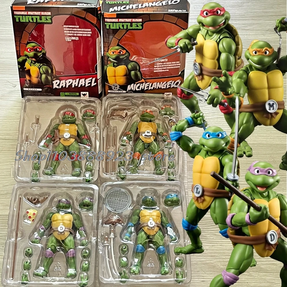 Ninja Turtle Figure Neca 1990 Film Version Turtles Action Figure SHF TMNT Raphael Leonardo Michelangelo Donatello Model  Gifts