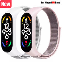 Nylon Strap For Xiaomi Mi Band 7 6 3 5 Bracelet Wristband Sports Breathable Bracelet For Miband 7 5 4 3 Replacement Correa Strap