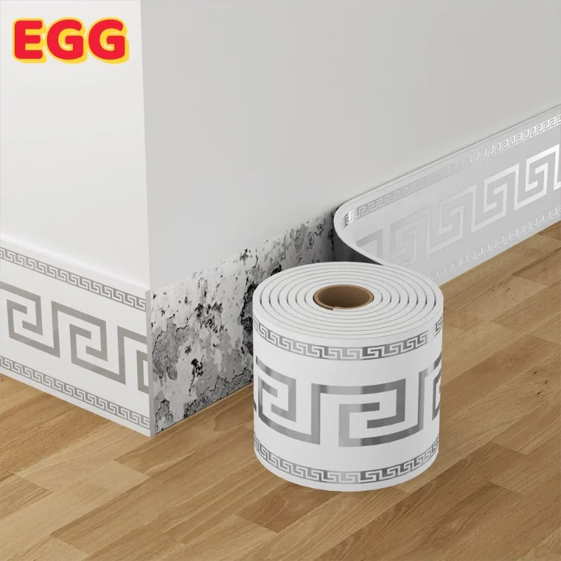 

Anti-Scratch Vinyl Baseboard Moisture-proof Self-Adhesive Skirting Board Thickened Foam Wall Sticker Decor Protect Wall Edges