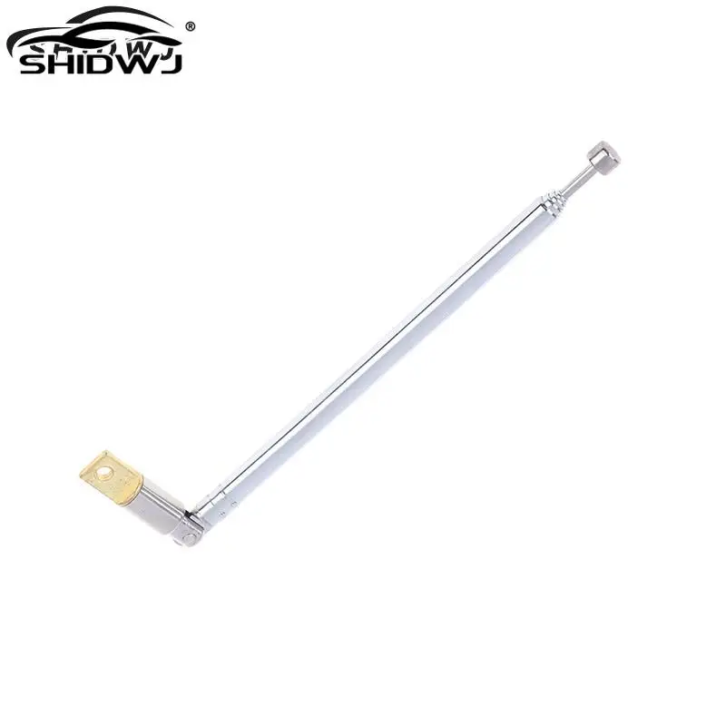 Hot sale 1PC 370mm 5 Sections Telescopic Stainless Steel AM FM Radio Universal Antenna