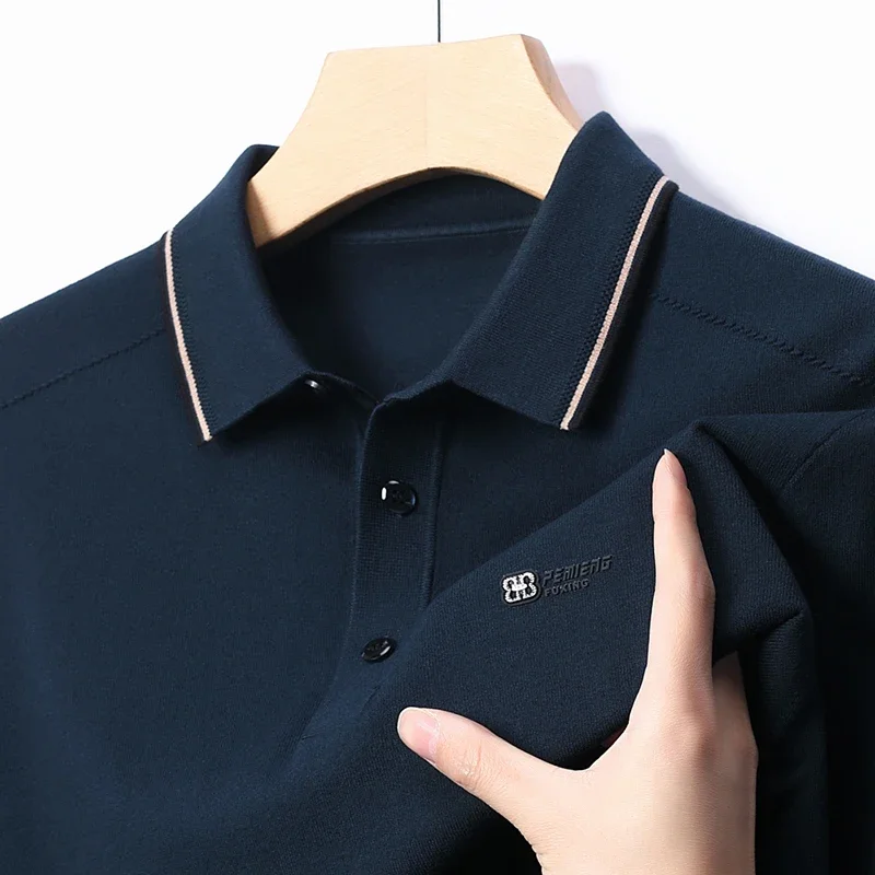 

Summer Mens Clothing Sale Mens Polo Shirts New in Tops and T-shirts Long Sleeves Lapel Designer T Shirt Men Fashion Luxury